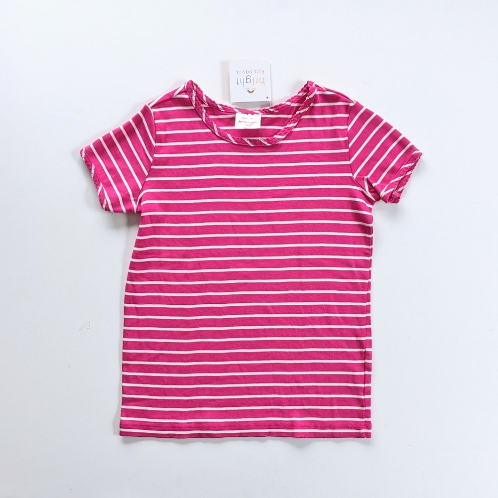 NWT Hanna Andersson Magenta Pink Striped Tee